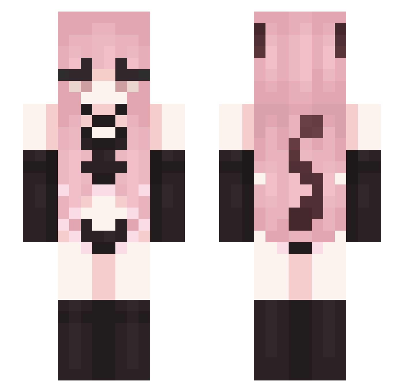Ochuki Minecraft skin, front and back view