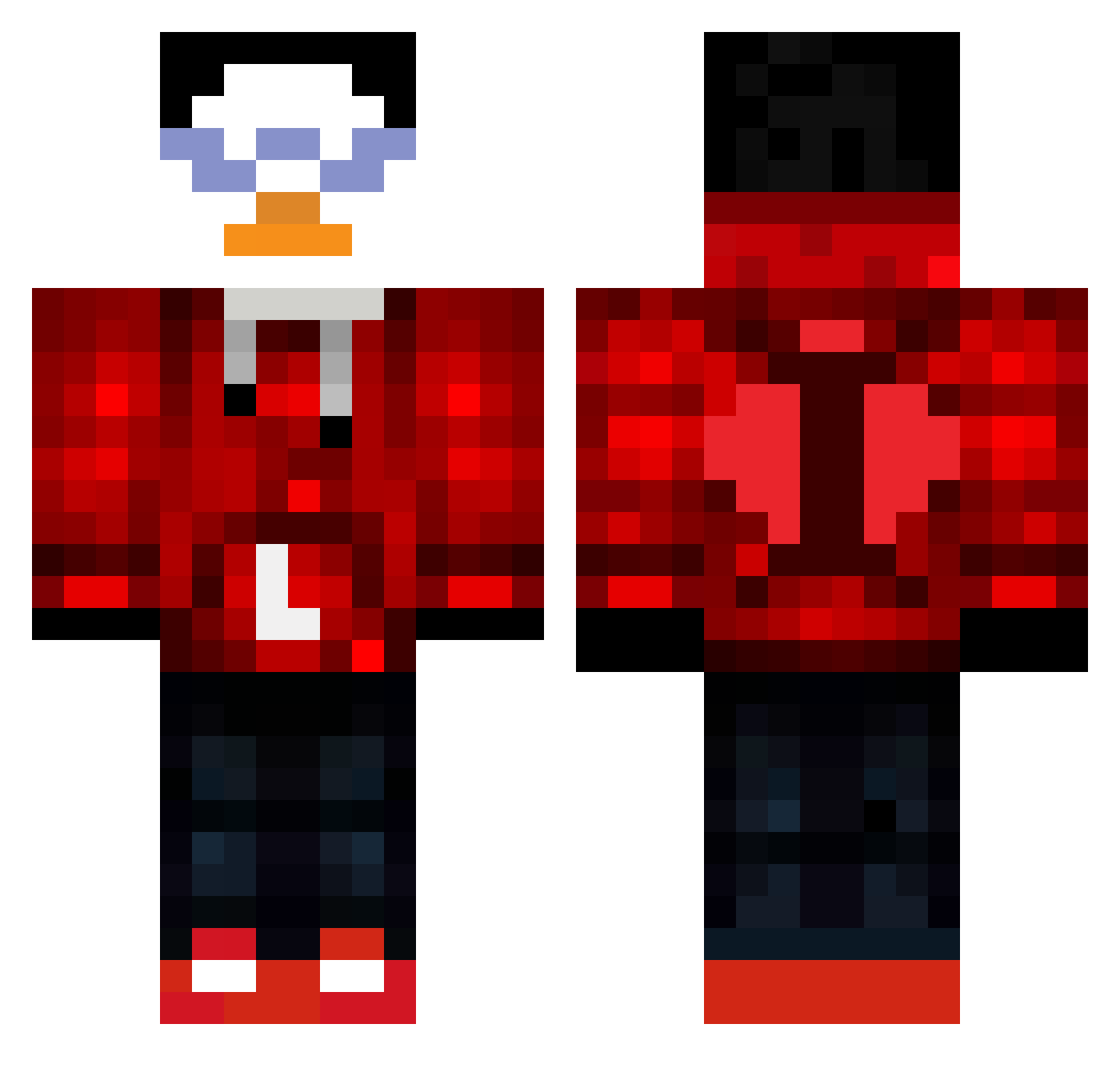 EchoNerd Minecraft skin, front and back view