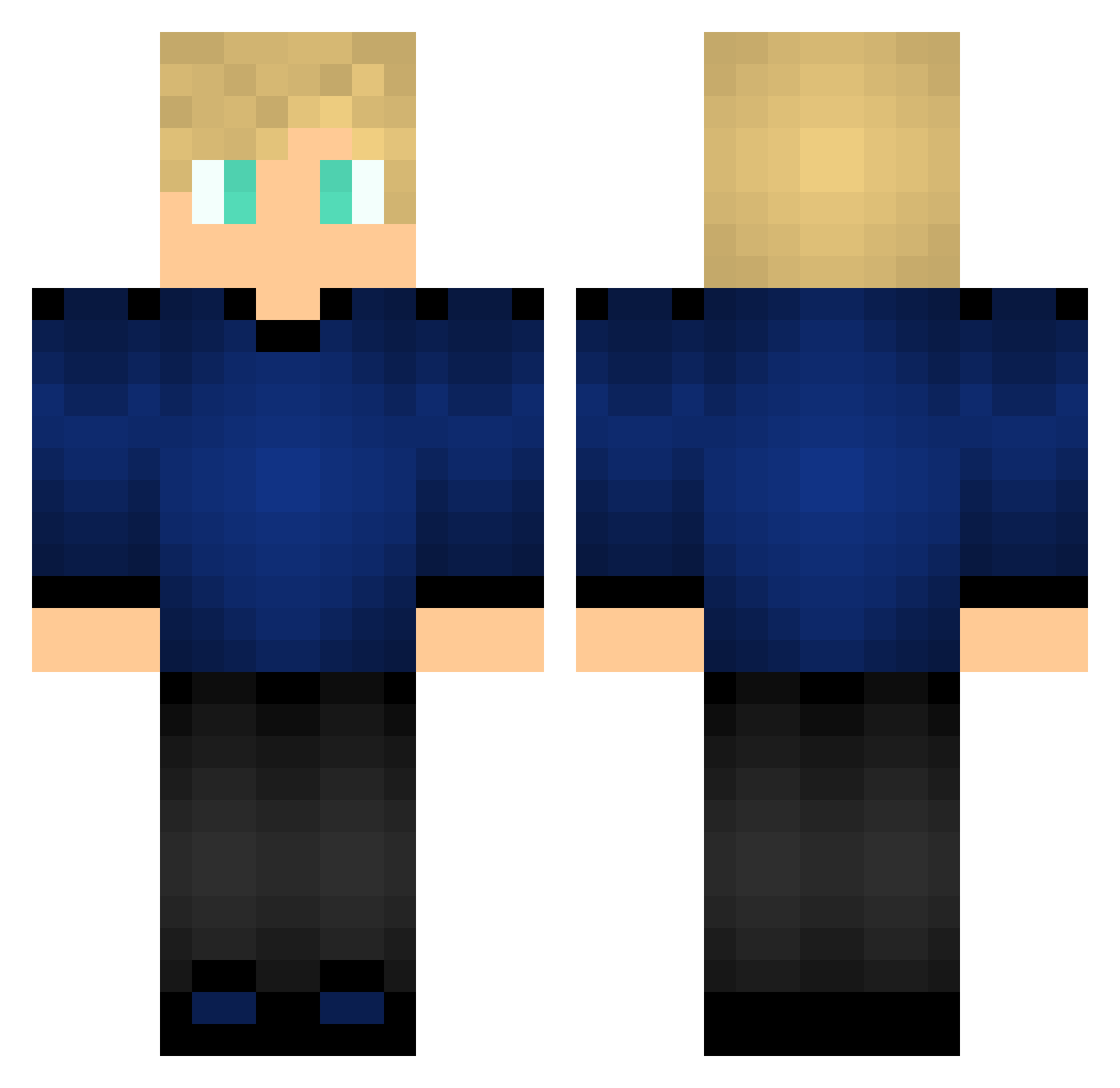 zombo911 Minecraft skin, front and back view