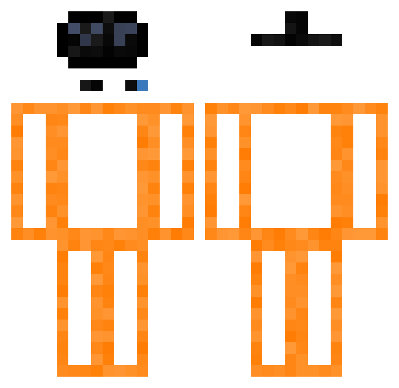 CheeseWithMyBeef Minecraft skin, front and back view