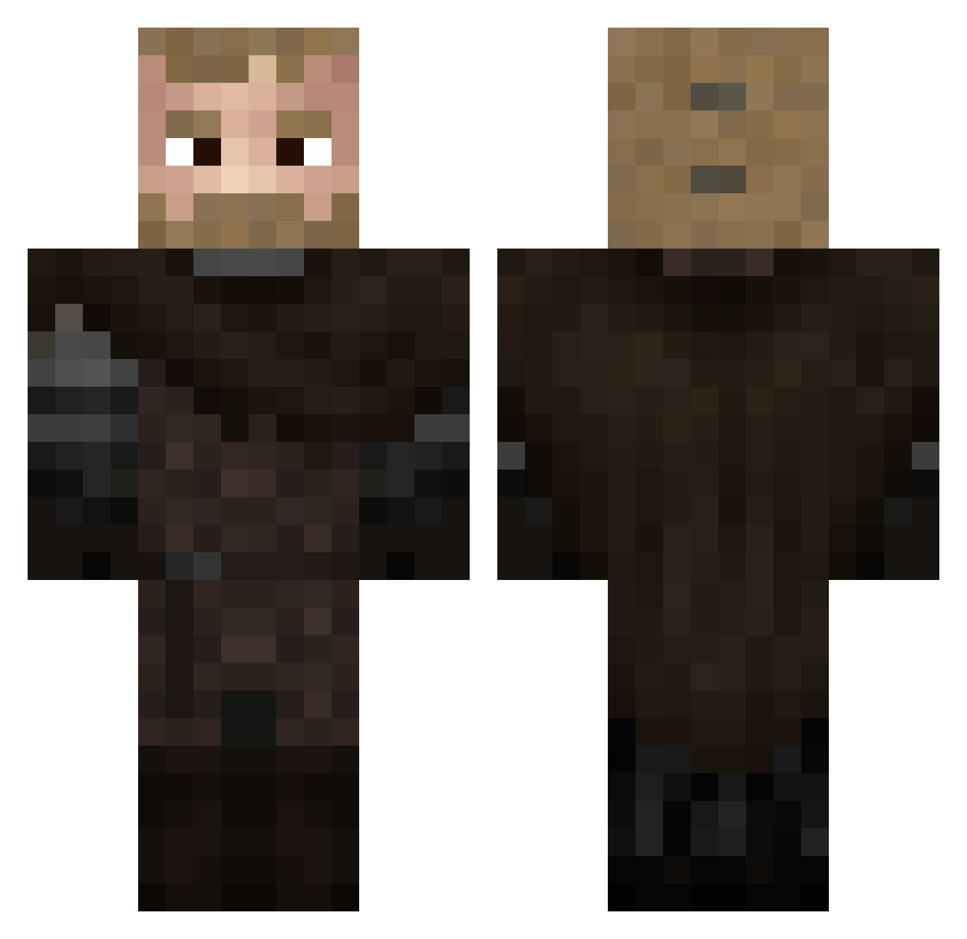 Jacob_mw64 Minecraft skin, front and back view