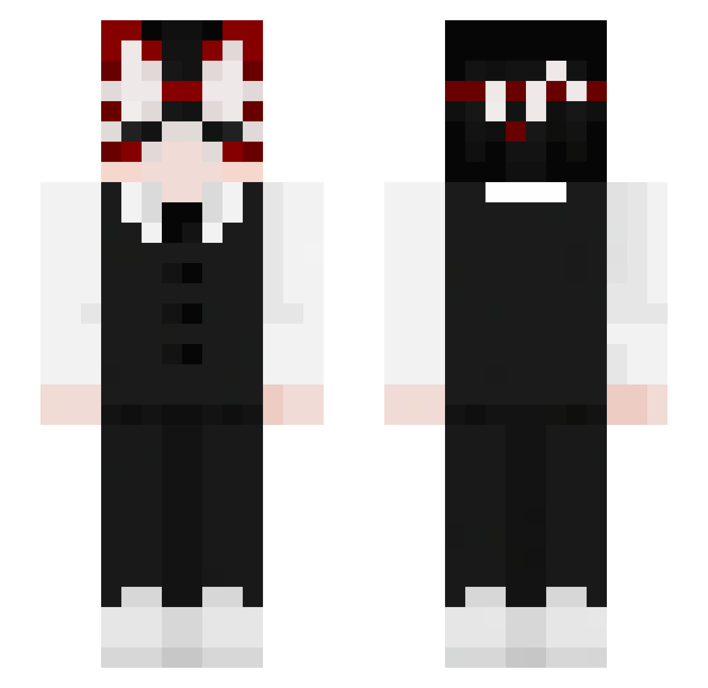 Kritzuner Minecraft skin, front and back view