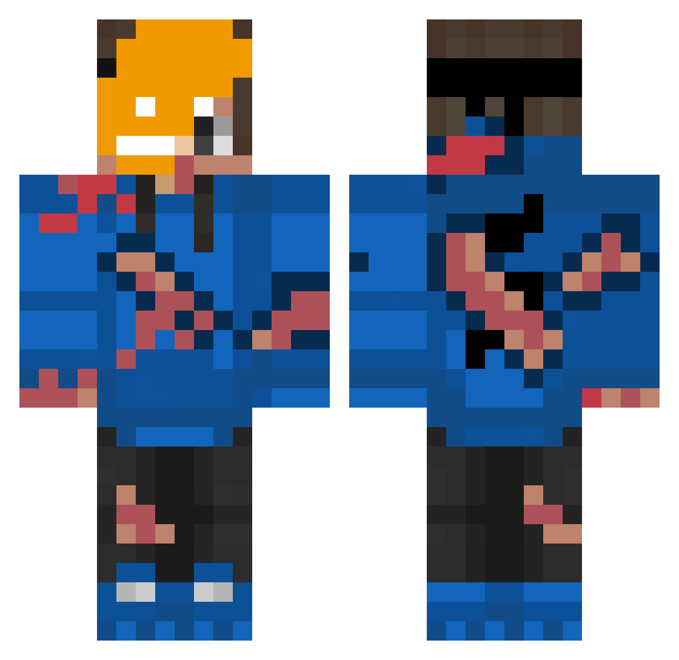 Master_Daved Minecraft skin, front and back view