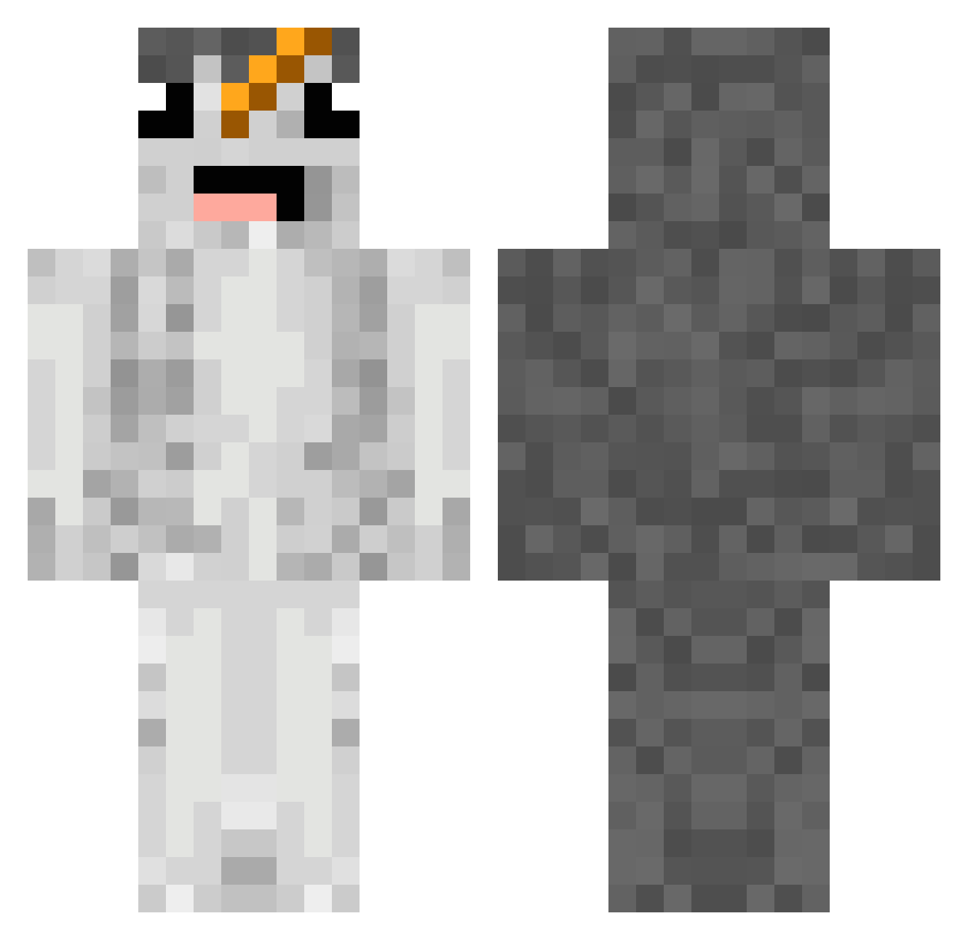 Pridorti Minecraft skin, front and back view