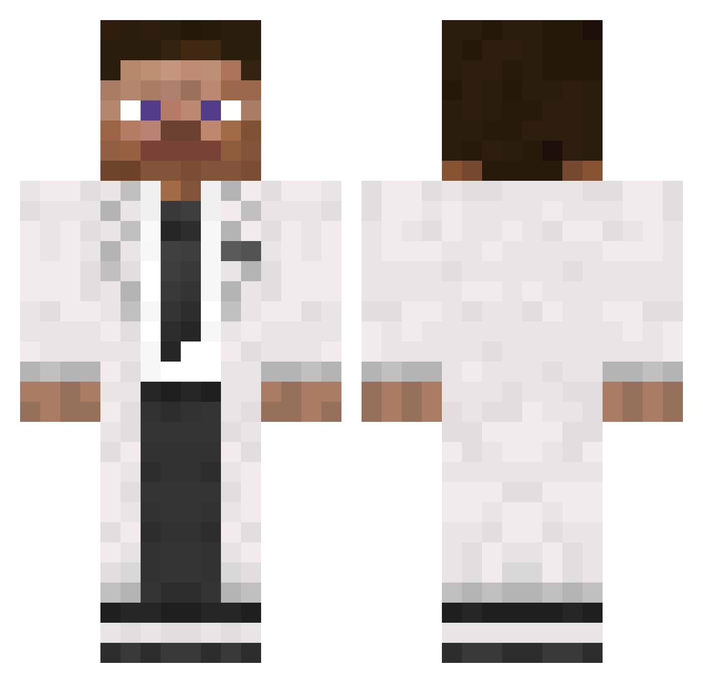 Cookiemaster1 Minecraft skin, front and back view