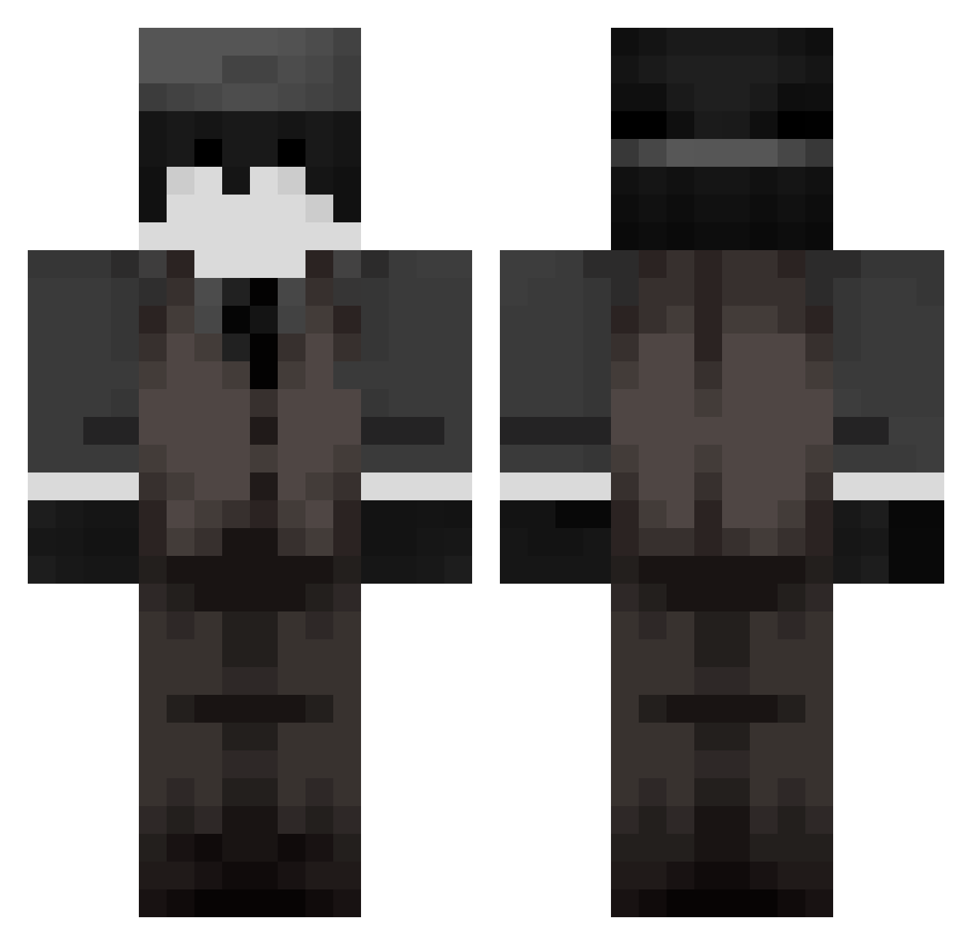 Secrin234 Minecraft skin, front and back view