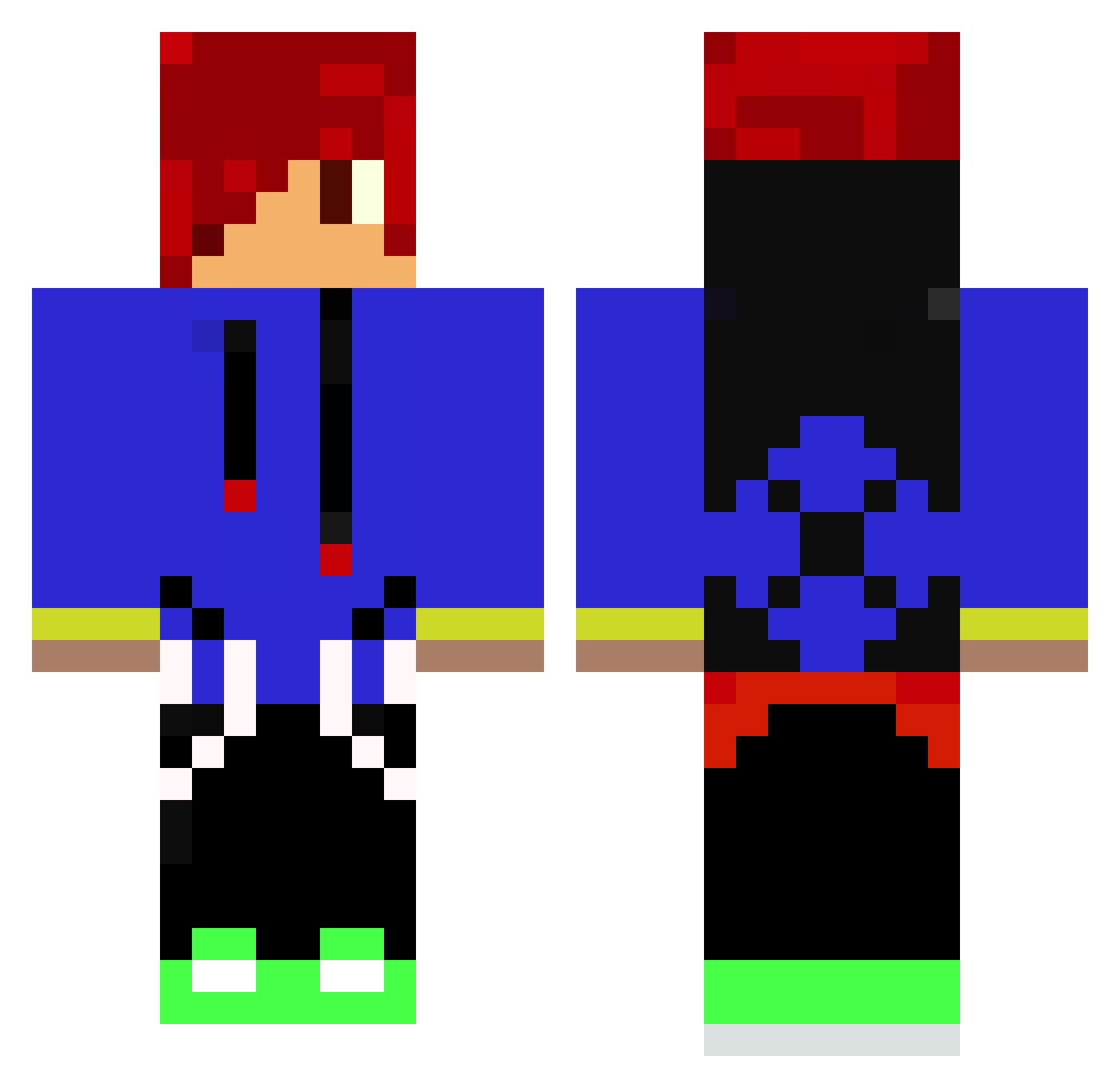 alvanos69 Minecraft skin, front and back view