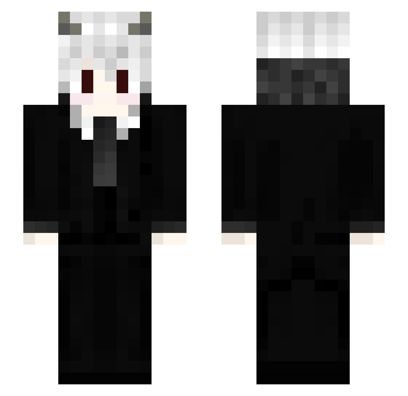 Zhatira Minecraft skin, front and back view