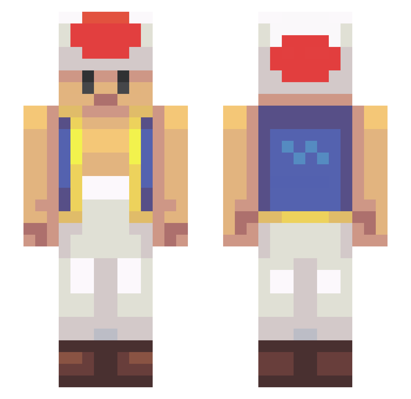actu_ally Minecraft skin, front and back view