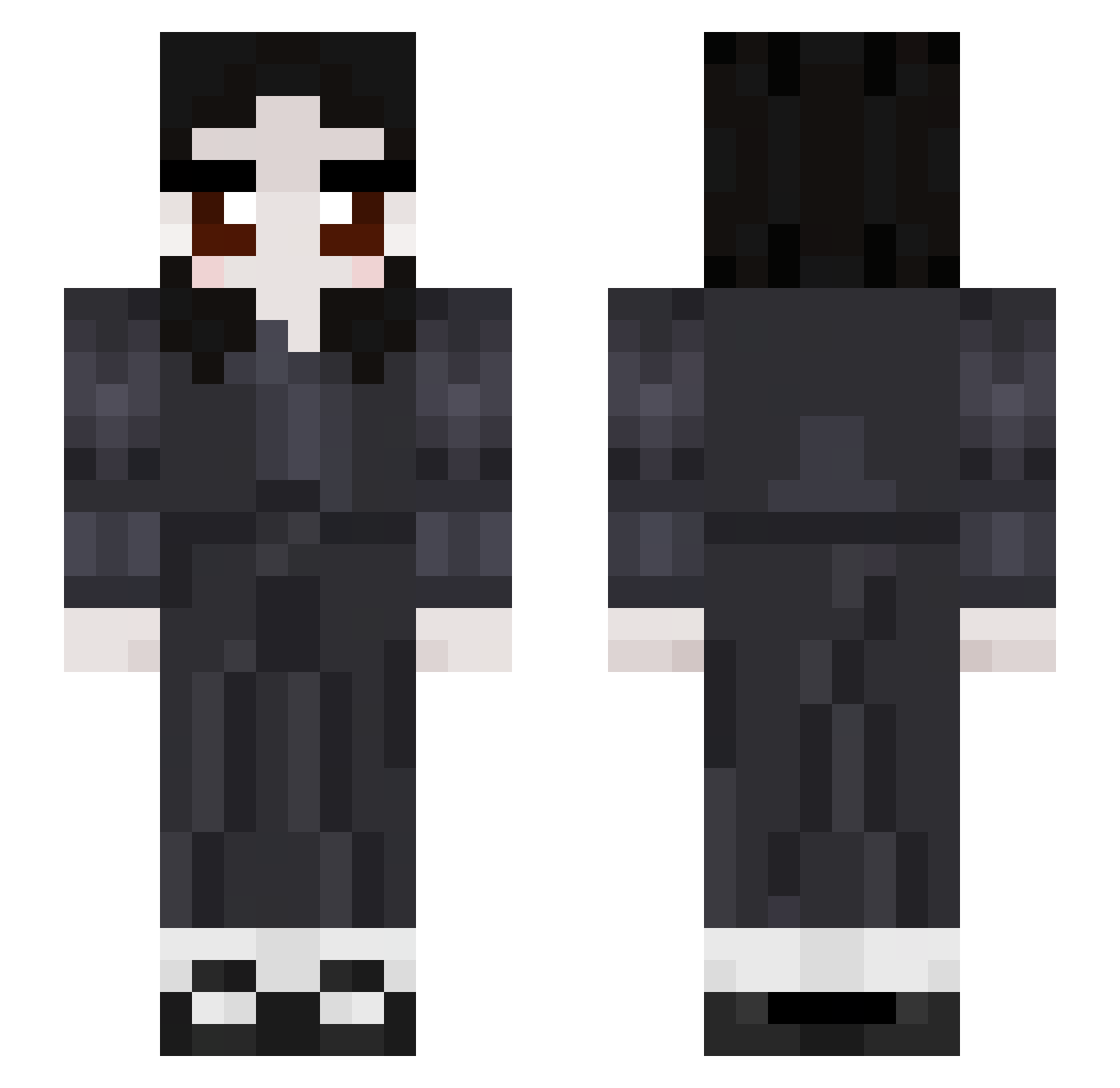Kattanna_Queen Minecraft skin, front and back view