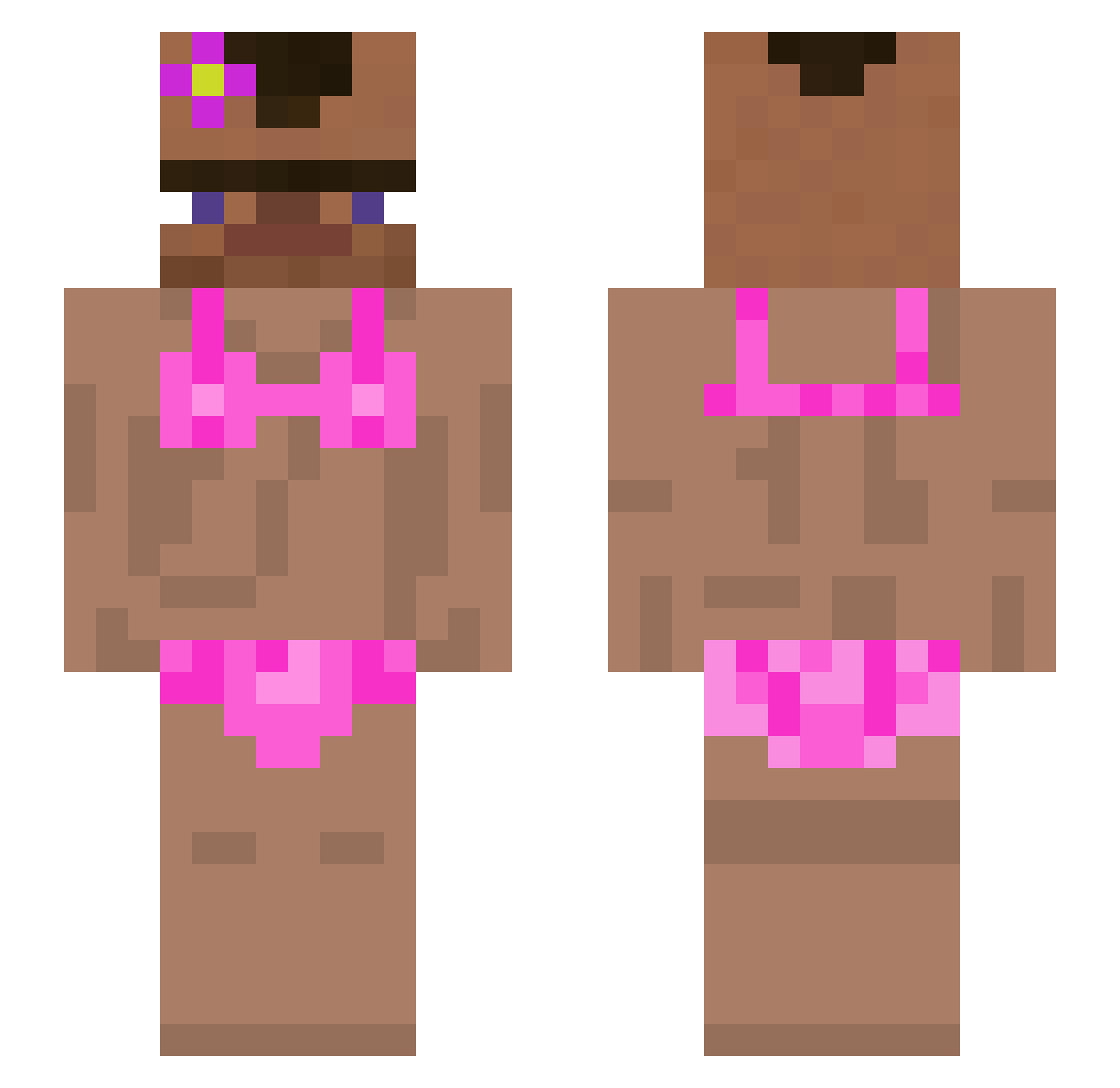 Wether Minecraft skin, front and back view