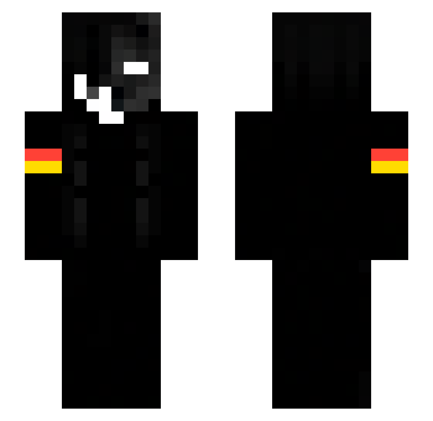 B00med_by_M1nat0 Minecraft skin, front and back view