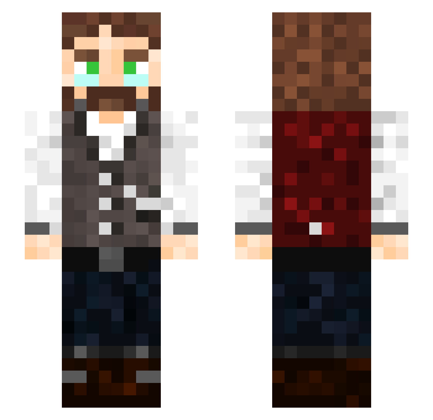 Ellaith Minecraft skin, front and back view