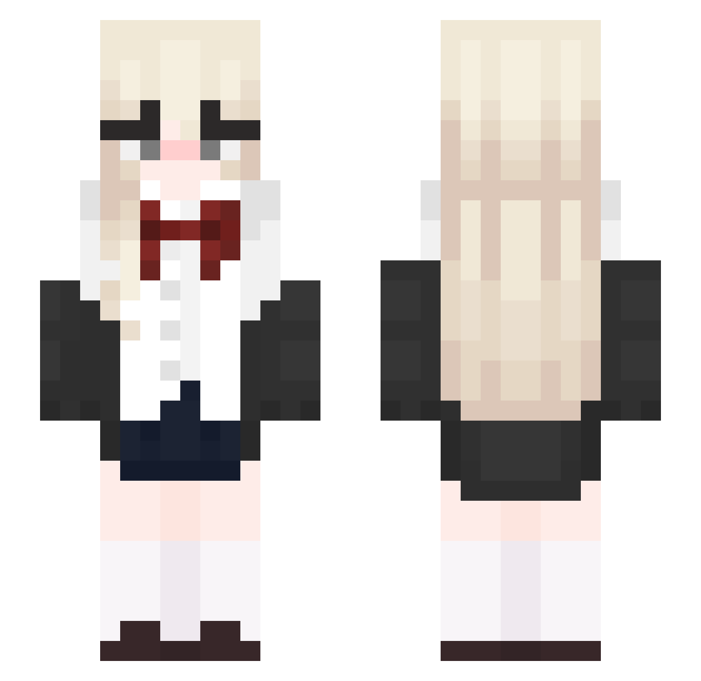 Seyma227 Minecraft skin, front and back view