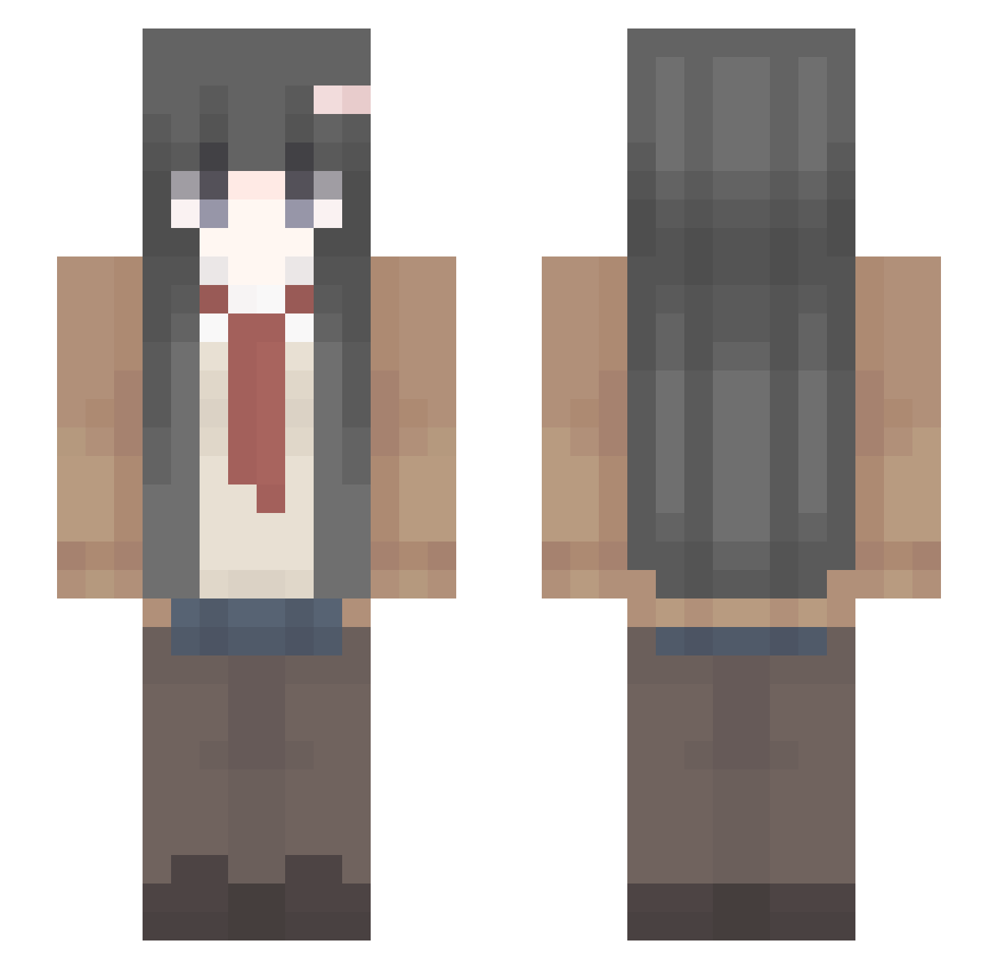 vissyyy Minecraft skin, front and back view