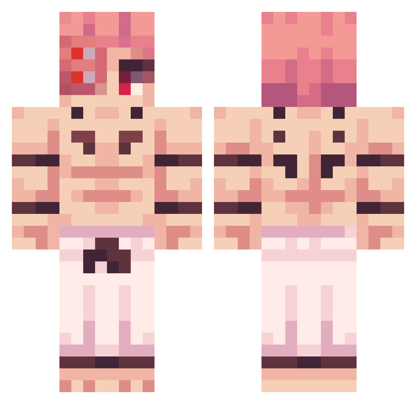 Robert2302 Minecraft skin, front and back view