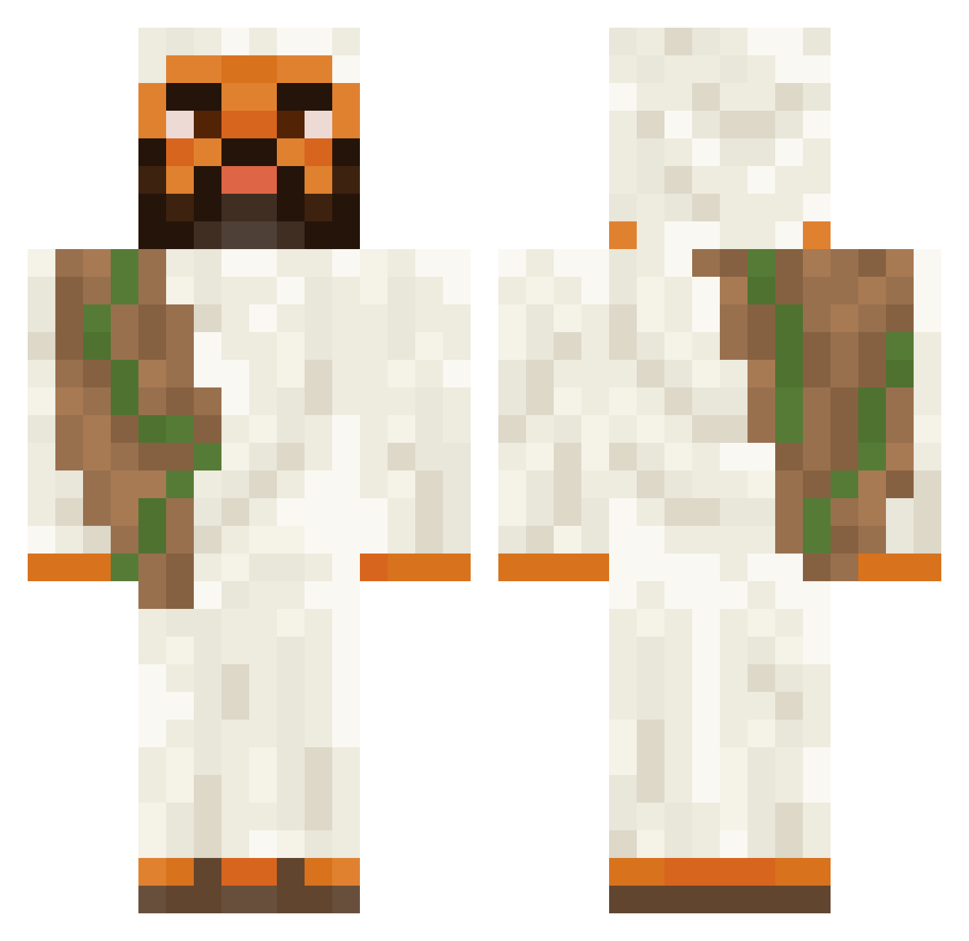 Iuminosity Minecraft skin, front and back view