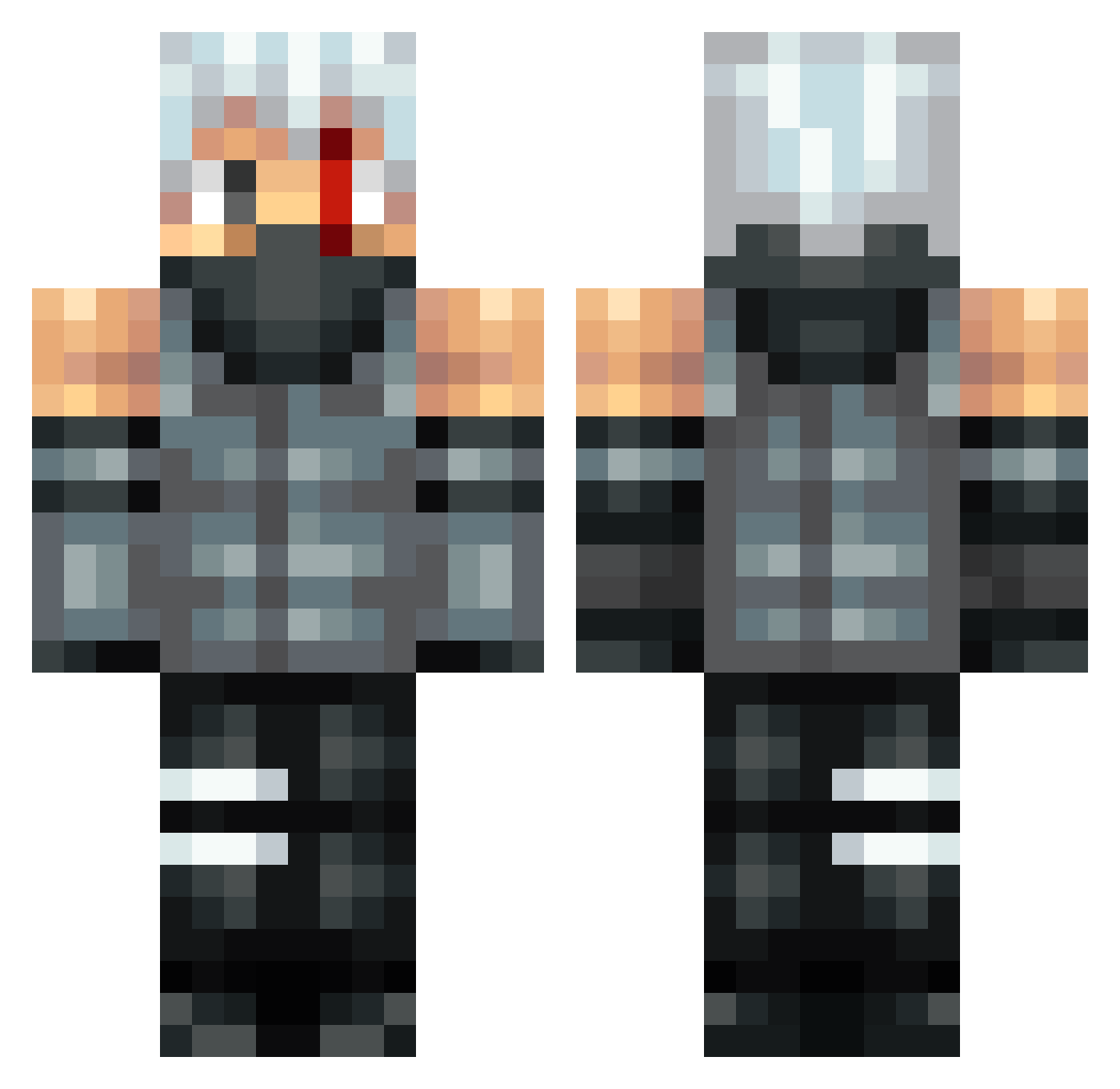 Reabsorb Minecraft skin, front and back view