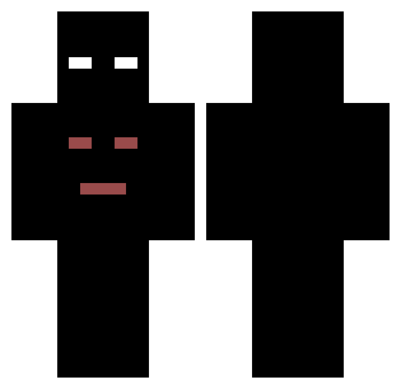 RedSkull2114 Minecraft skin, front and back view