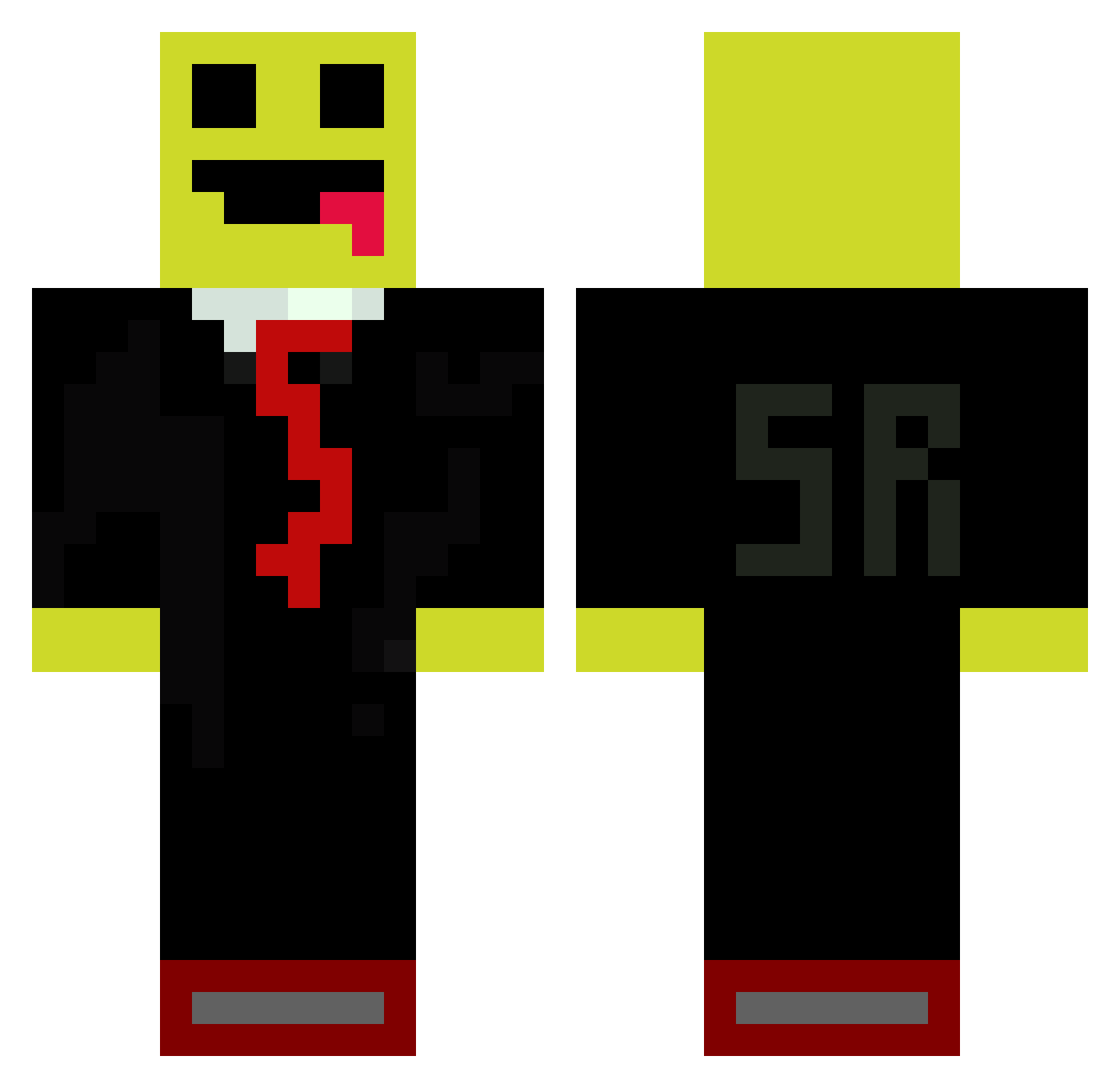 SalvadorRico Minecraft skin, front and back view