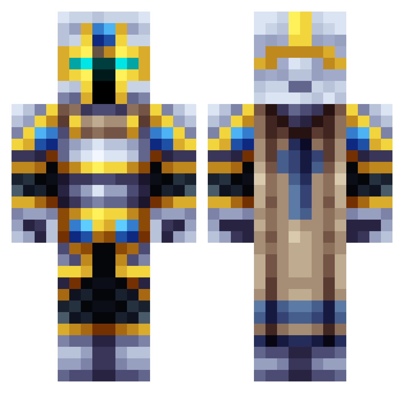 mikolaj54 Minecraft skin, front and back view