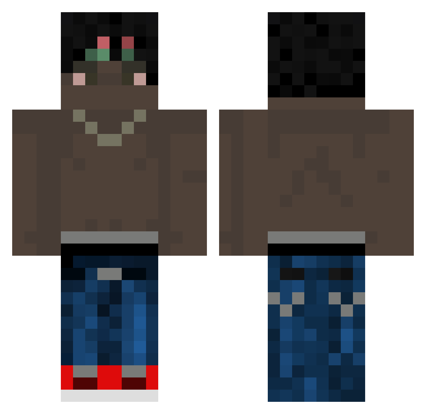 coffmtts Minecraft skin, front and back view