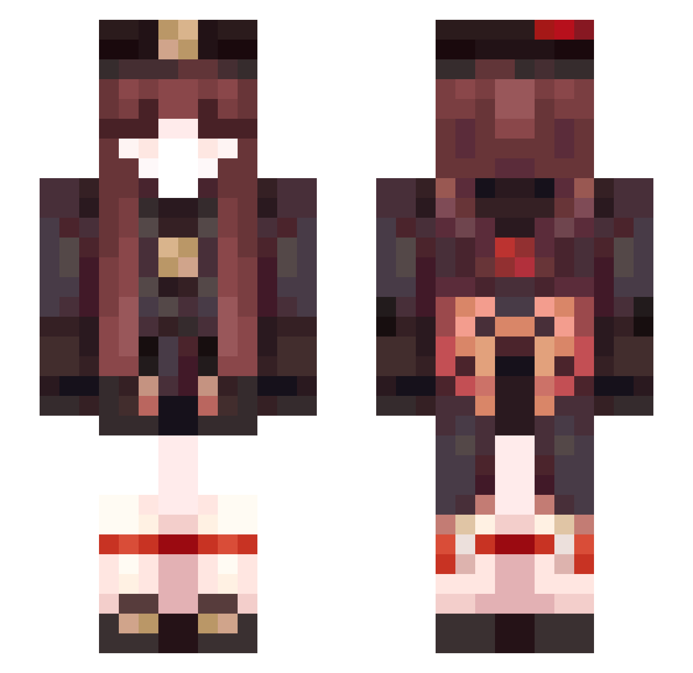 05s3 Minecraft skin, front and back view