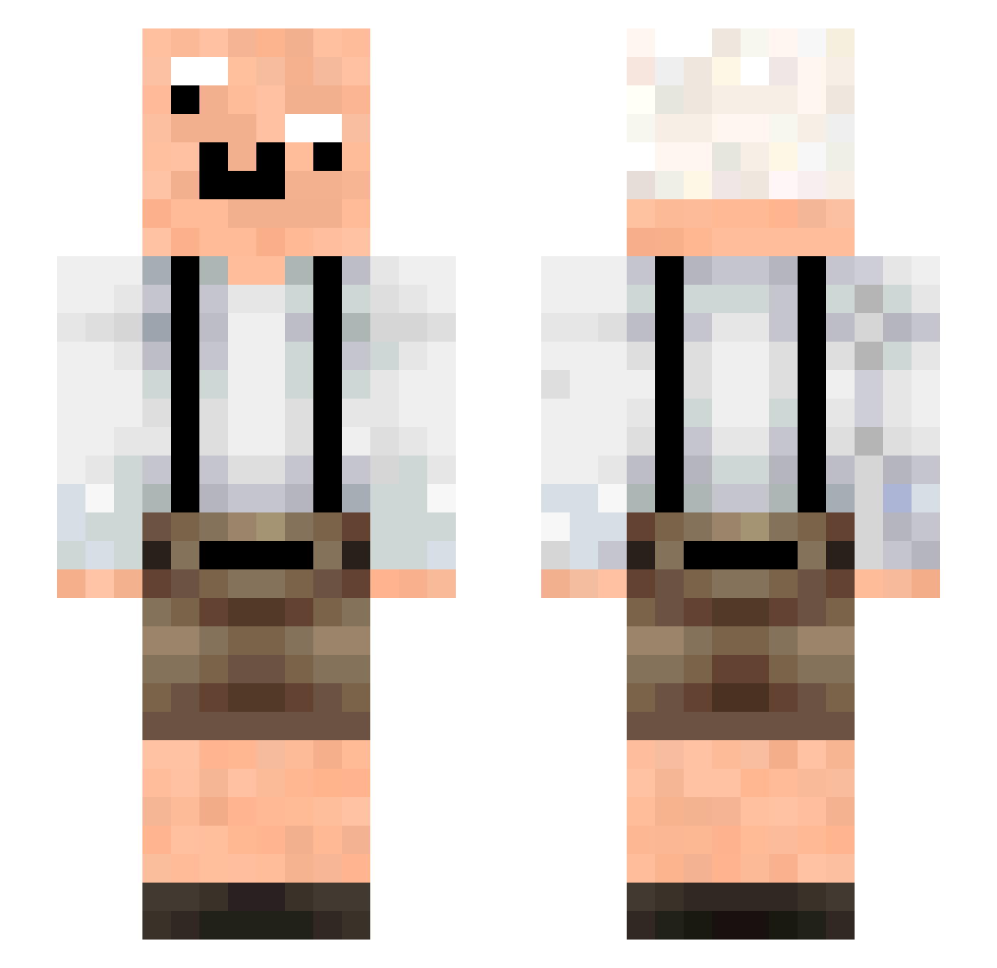 StinkenderEle Minecraft skin, front and back view