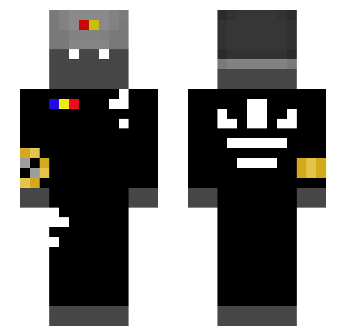 pigale88 Minecraft skin, front and back view