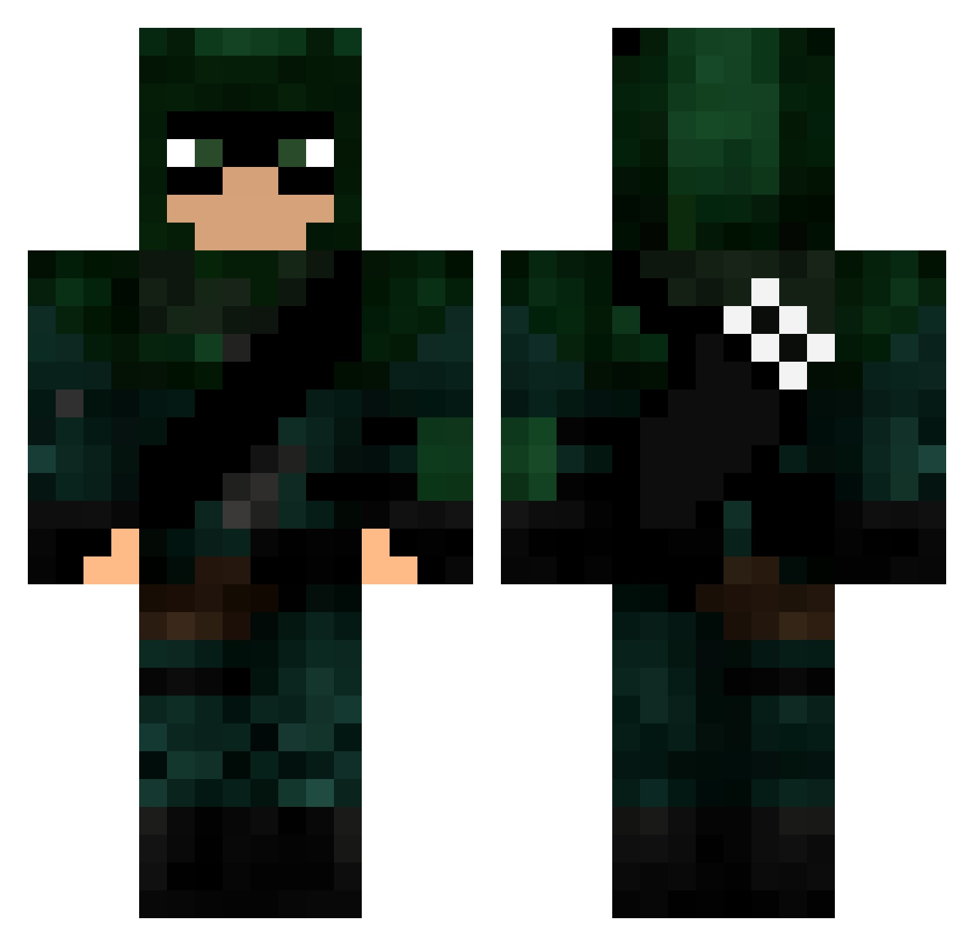YurxoVAPES Minecraft skin, front and back view