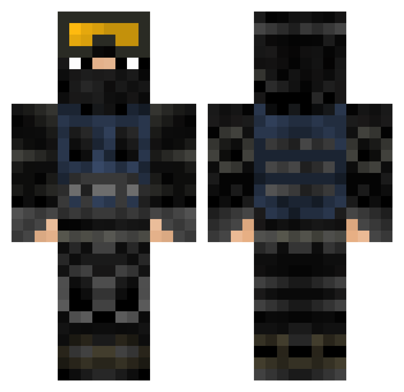 Smartien Minecraft skin, front and back view