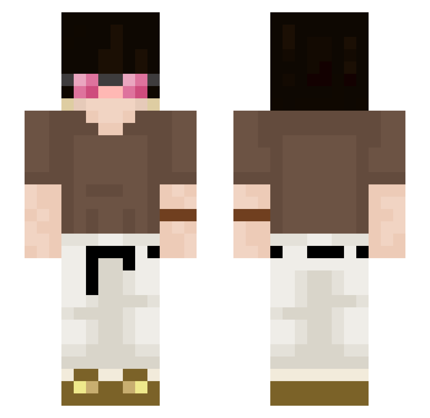 TheDuckyPlayz Minecraft skin, front and back view