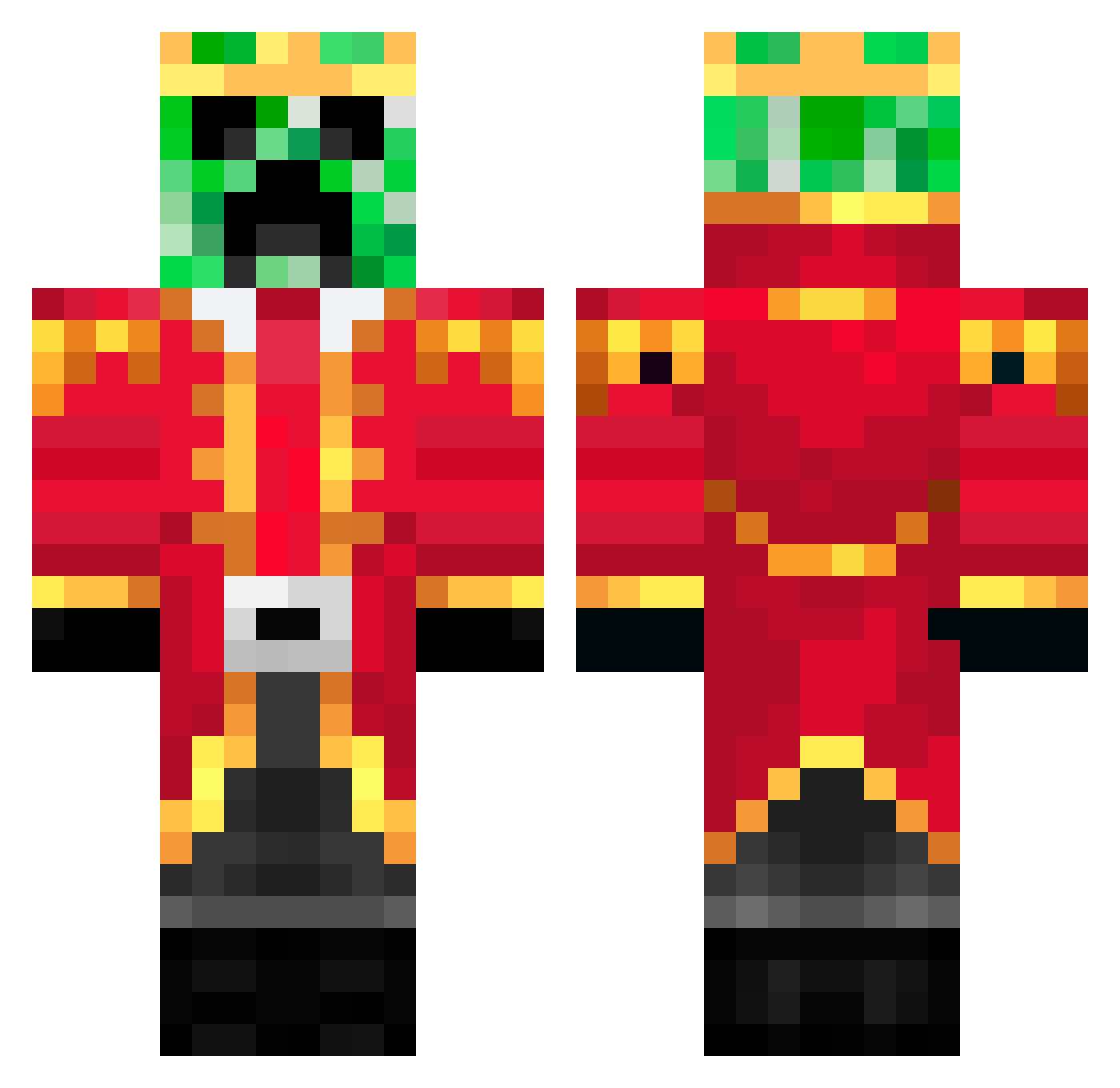 Silly37 Minecraft skin, front and back view