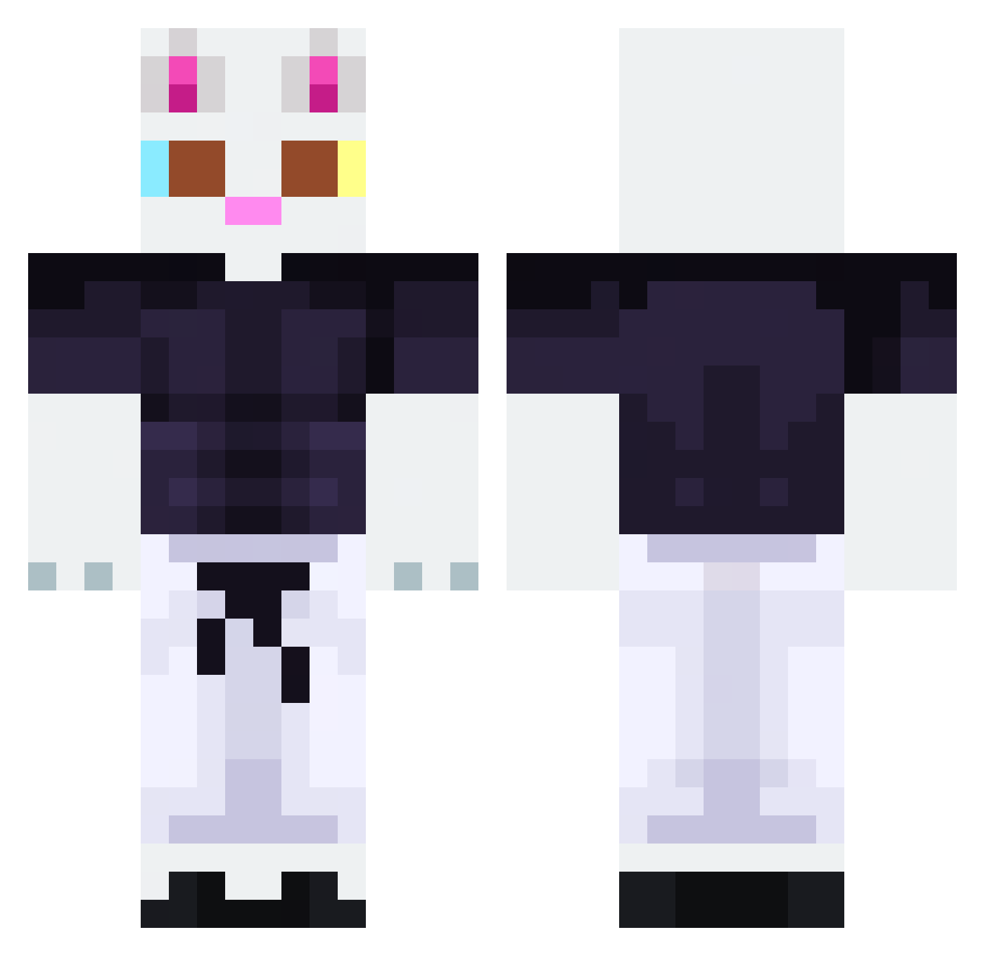 Dharke000Soniclu Minecraft skin, front and back view