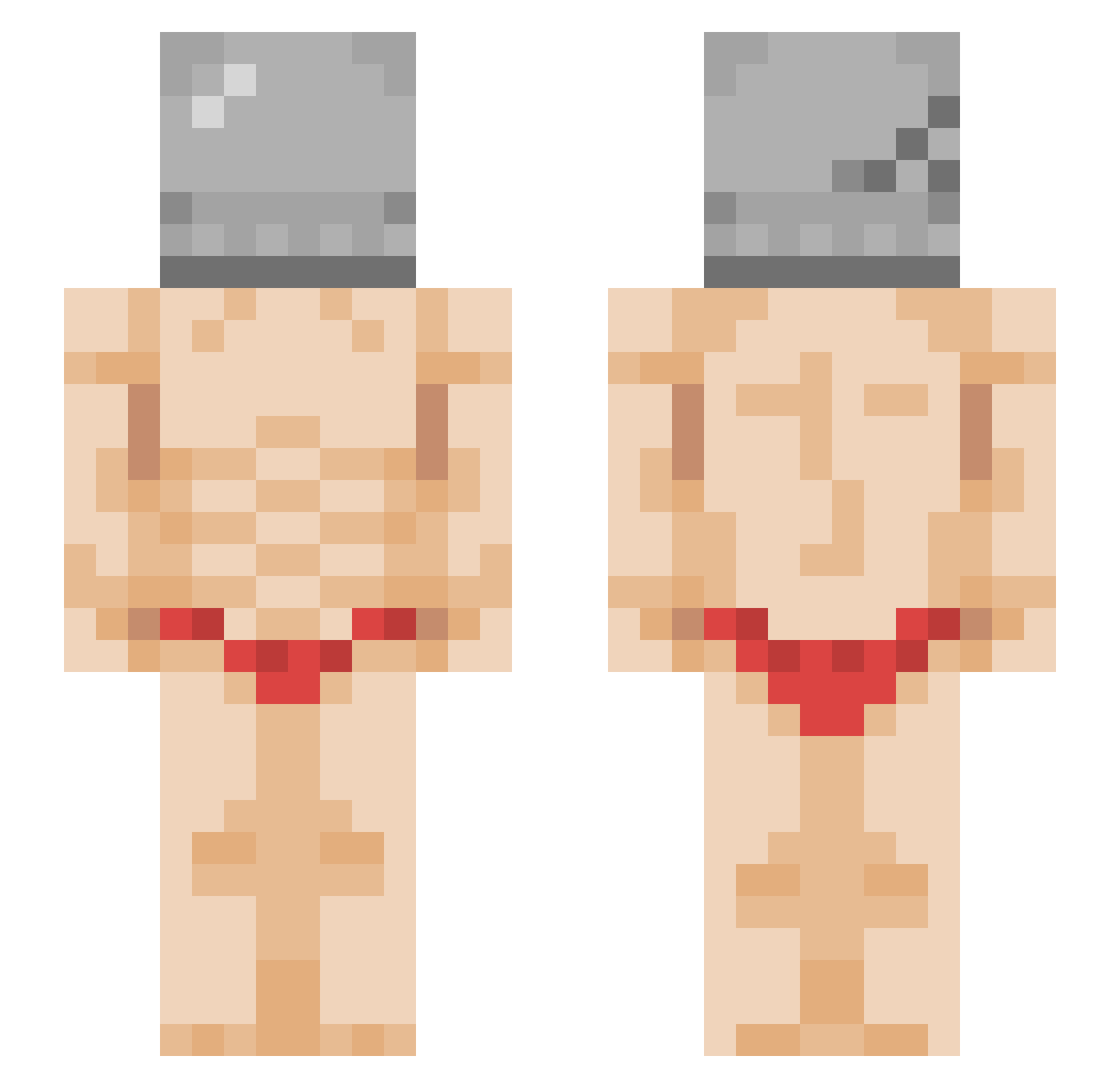Gains_gaming Minecraft skin, front and back view