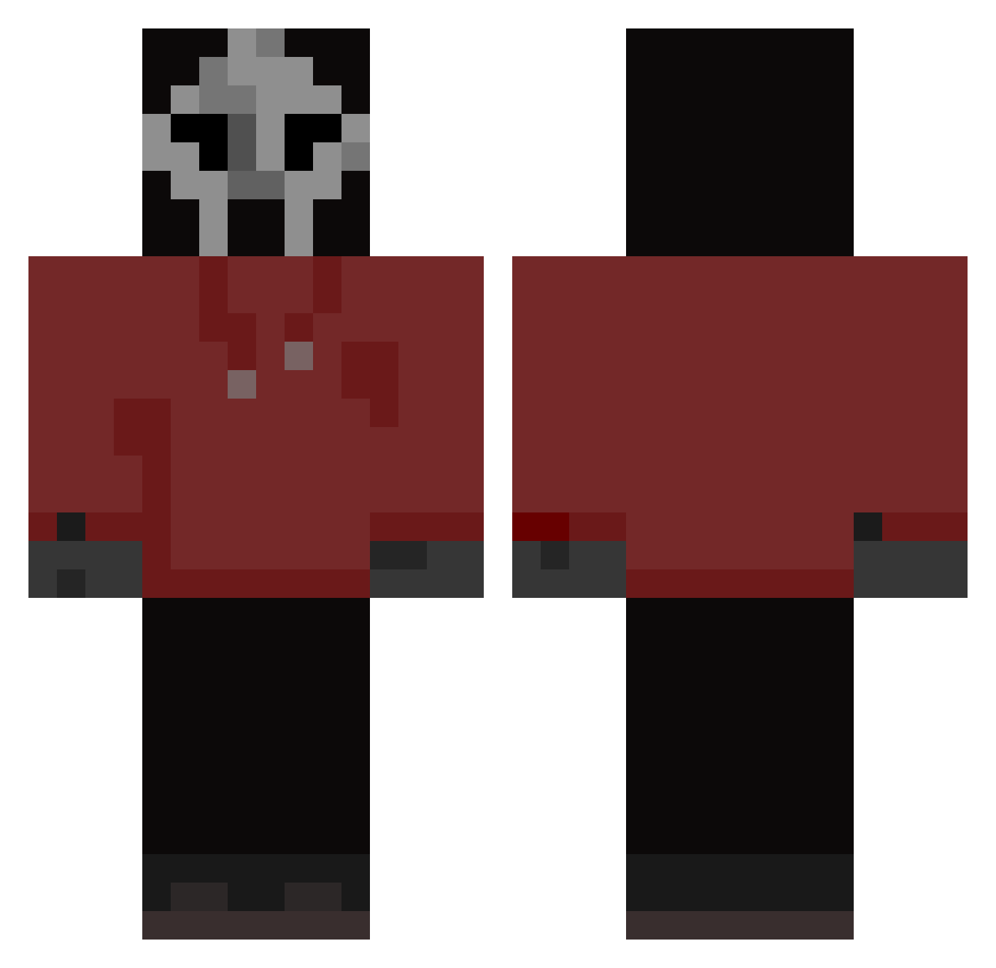 yoinkert Minecraft skin, front and back view