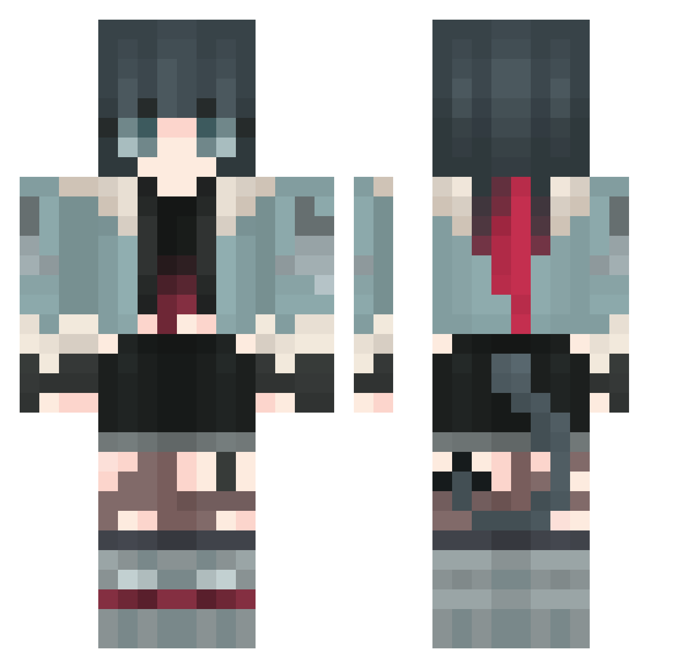 ChampionOfSet Minecraft skin, front and back view