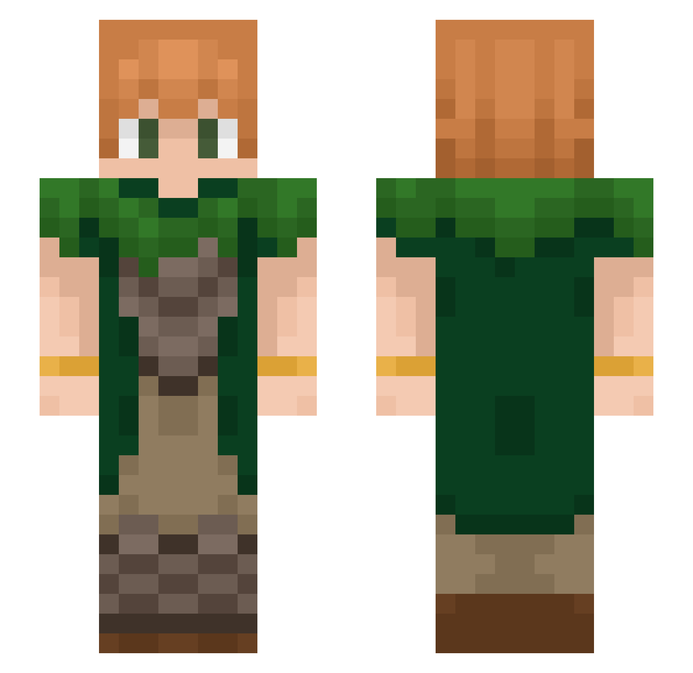 DemoniACisTaken Minecraft skin, front and back view