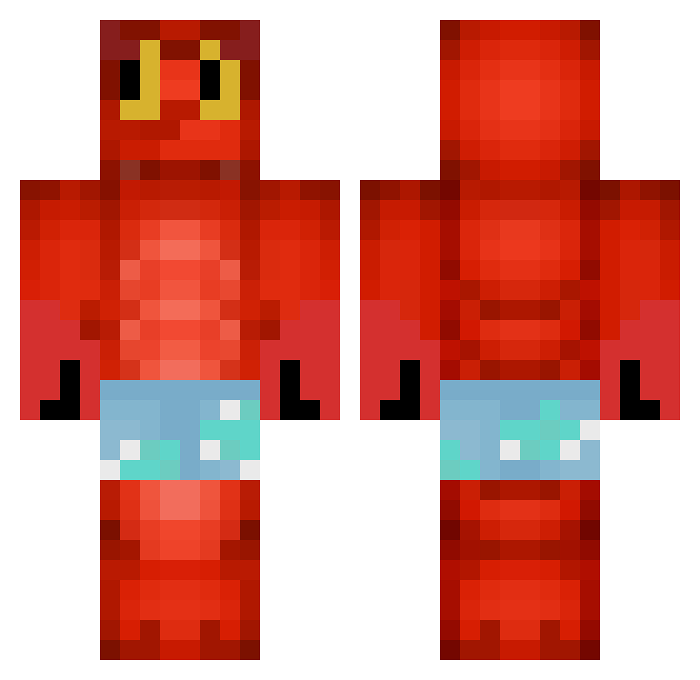 malpa312 Minecraft skin, front and back view