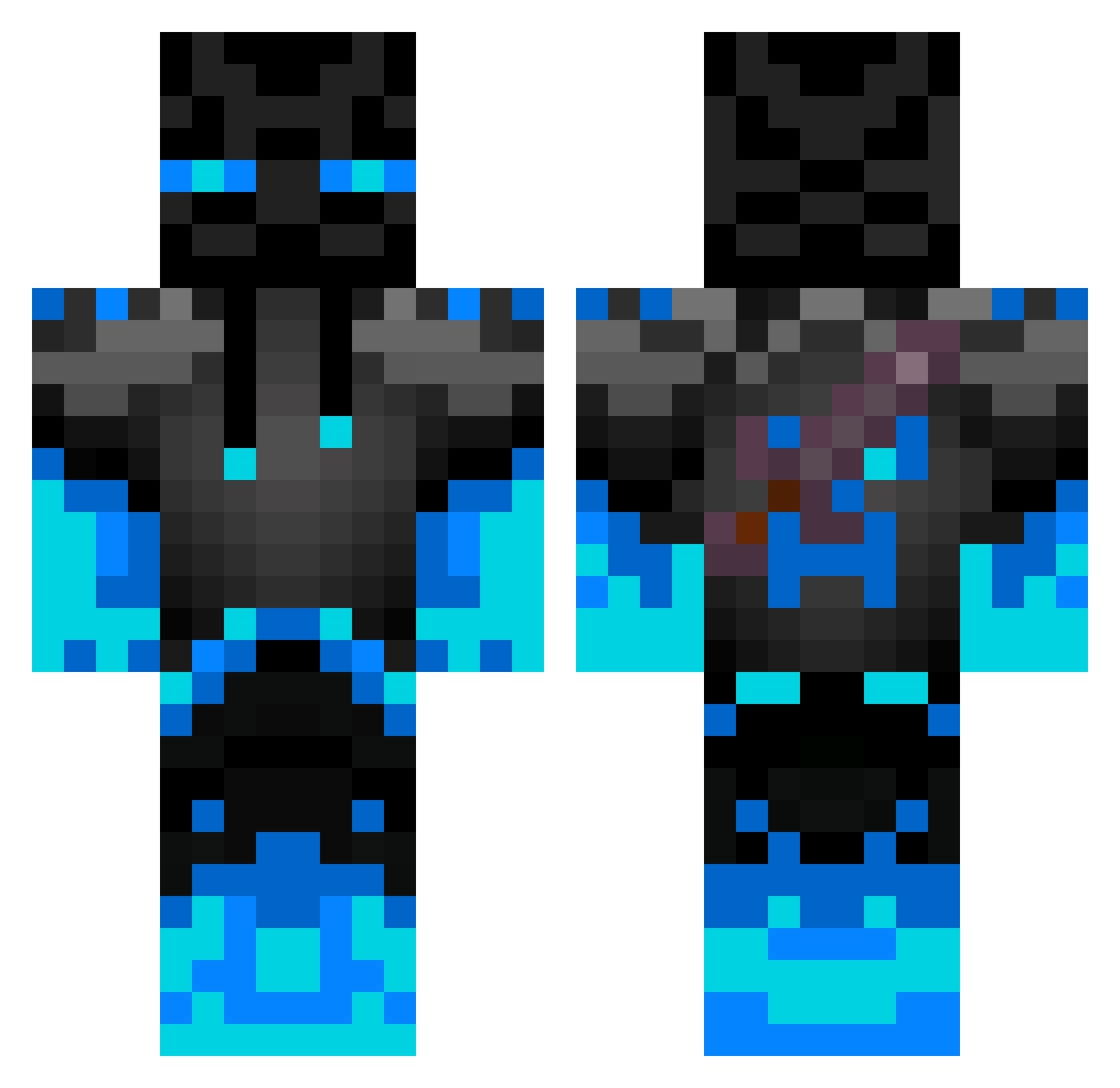 SSL13 Minecraft skin, front and back view