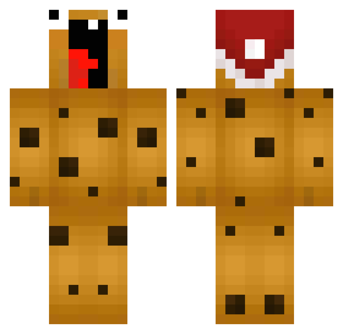 SouJooj Minecraft skin, front and back view