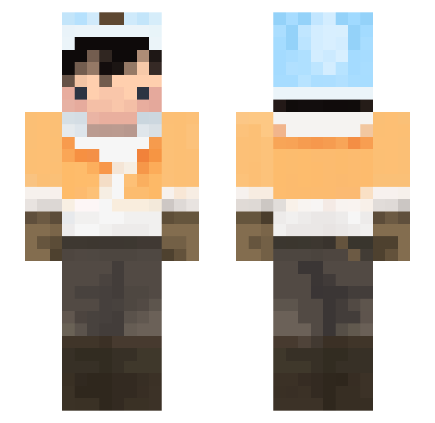 kawaiiunicorn254 Minecraft skin, front and back view