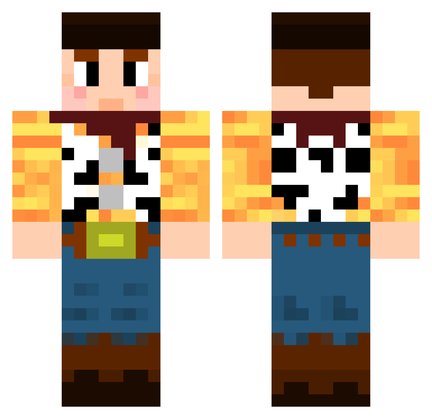 Jsdavid01 Minecraft skin, front and back view