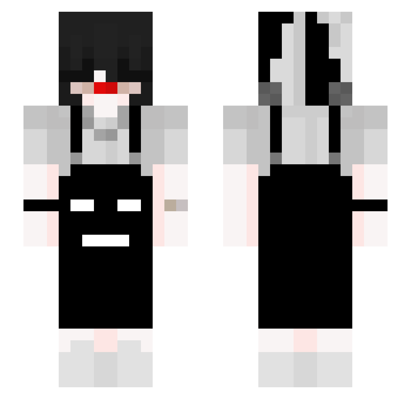 kyouzuke Minecraft skin, front and back view