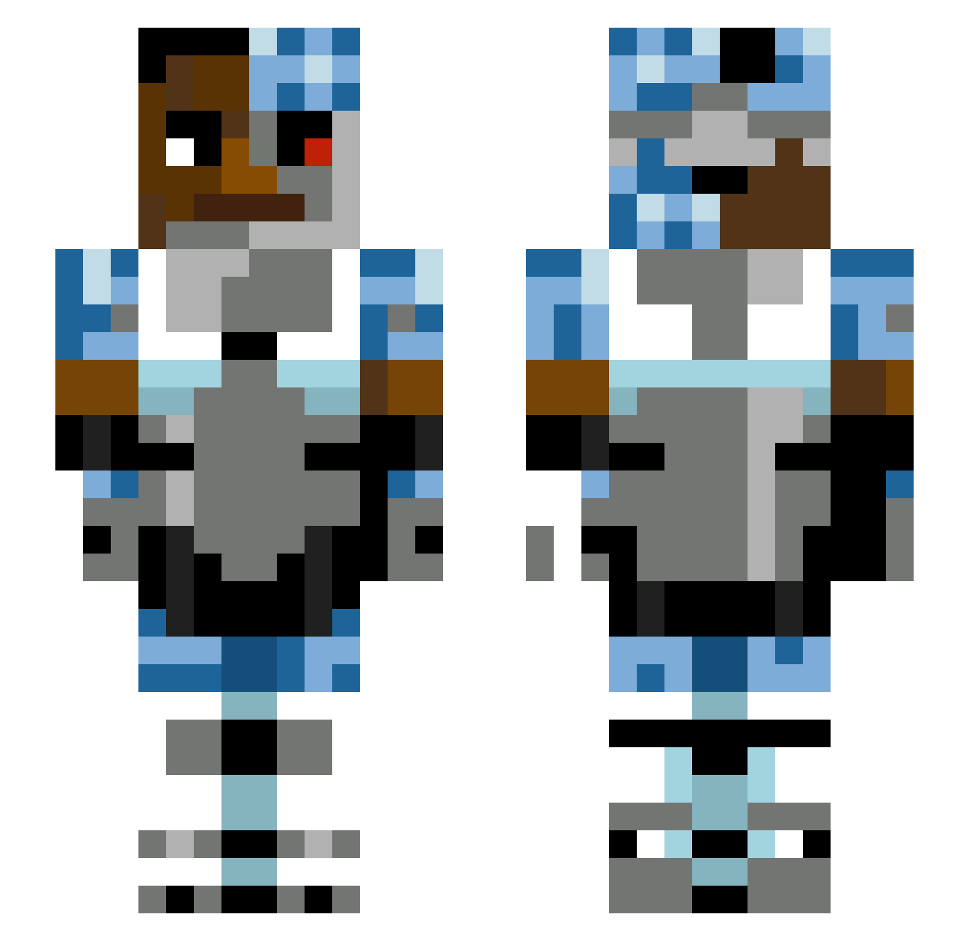 MLG_Winna Minecraft skin, front and back view