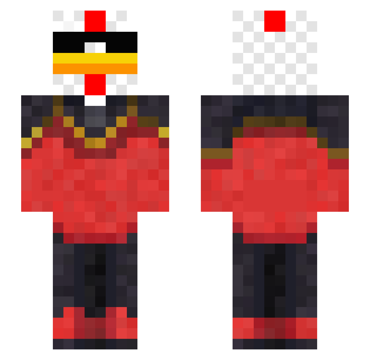 Colasmag Minecraft skin, front and back view