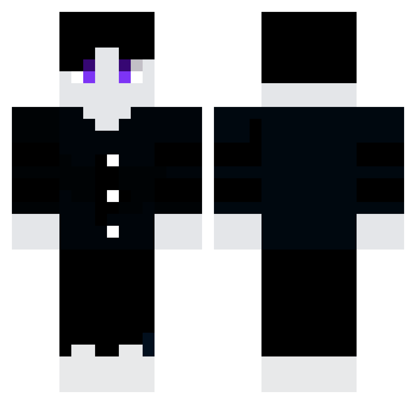 Demovew Minecraft skin, front and back view