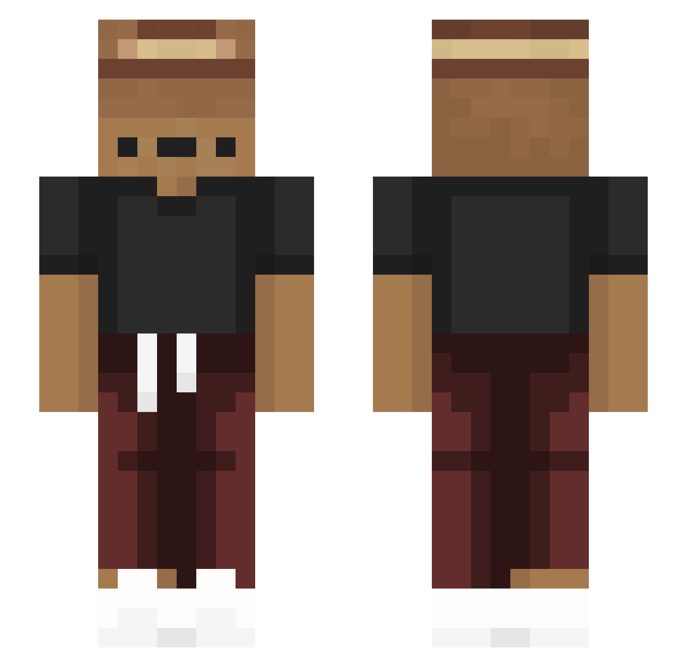 BEARLIKEBEAR Minecraft skin, front and back view