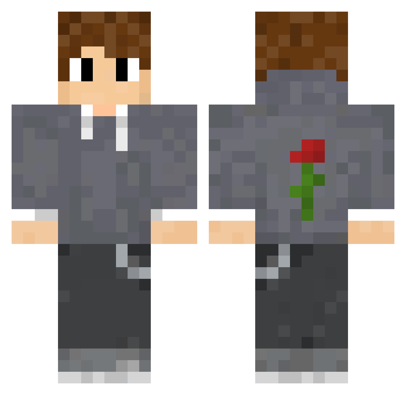 beinejaik Minecraft skin, front and back view