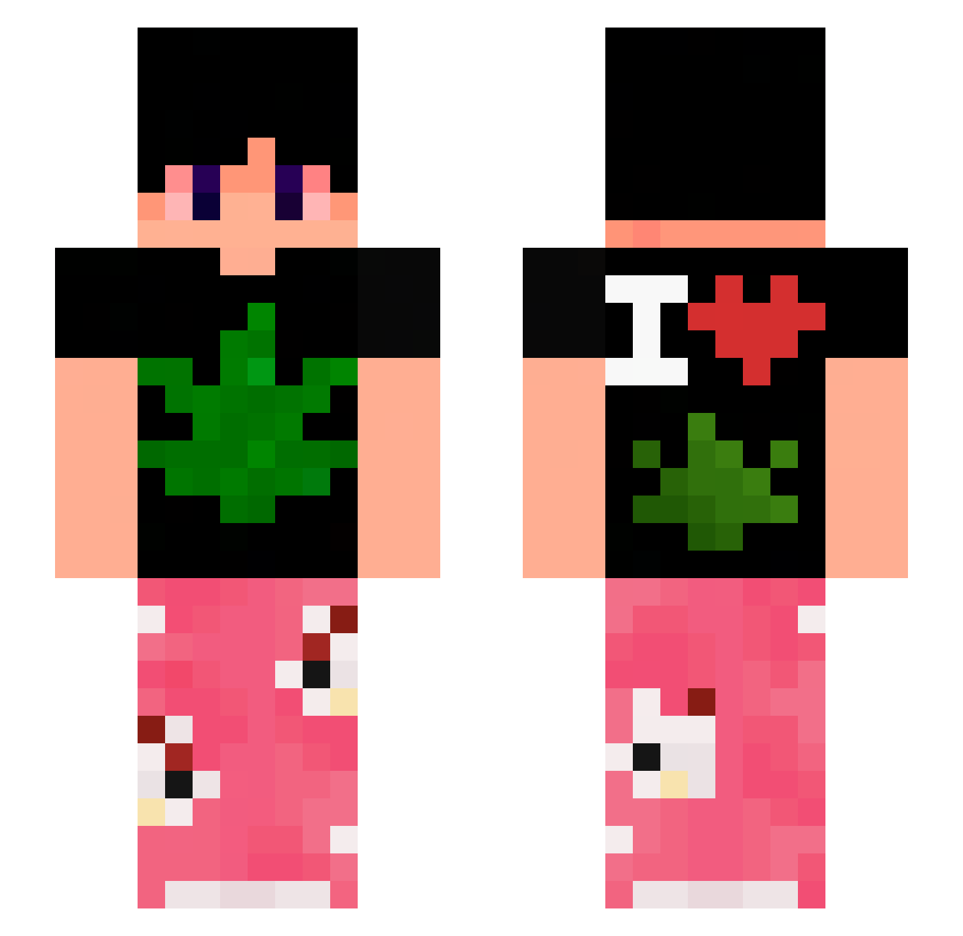 Kondziery Minecraft skin, front and back view